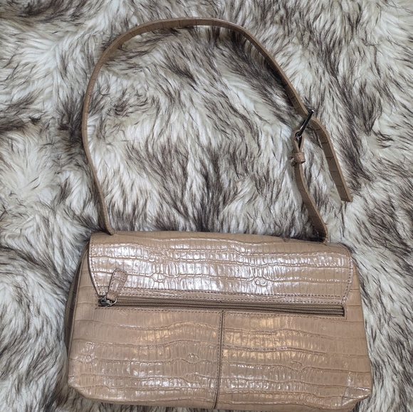 Vintage Etienne Aigner Tan Embossed Cowhide Shoulder Bag - Picture 9 of 15